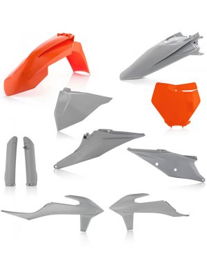 Пълен кит пластмаси KTM SX125/250 19-22, SX-F250/350/450 19-22 сив/оранжев